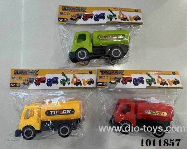 Engineering vehicle 3 color mixed loading in pp bag with header