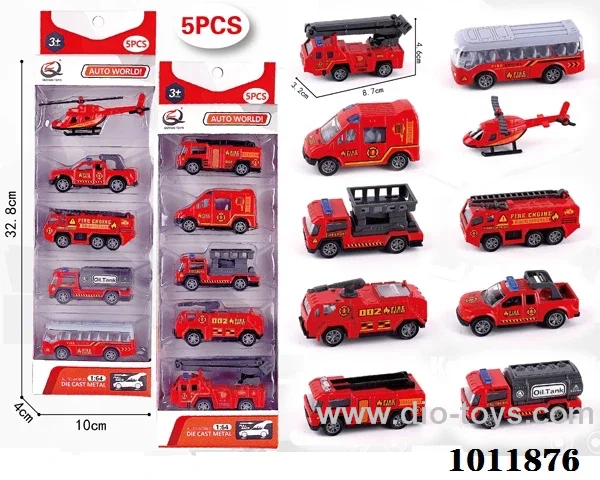 5pcs 1:64 Return alloy car 10 sets mixed loading in  window box