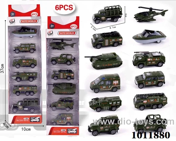 6pcs 1:64 Return alloy car 12 sets mixed loading in  window box