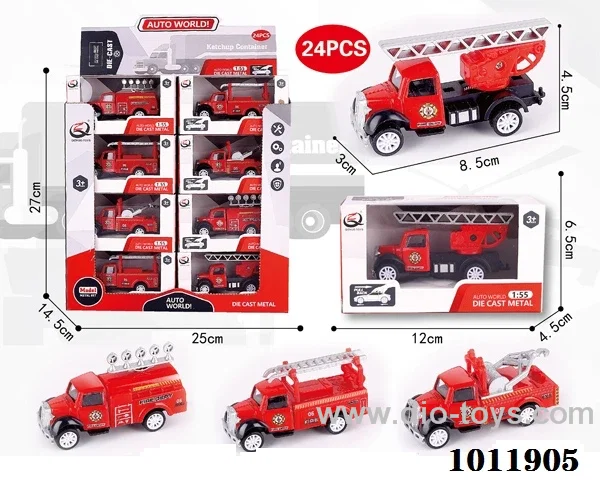 24pcs 1:55 Return alloy car 4 sets mixed loading in Display box
