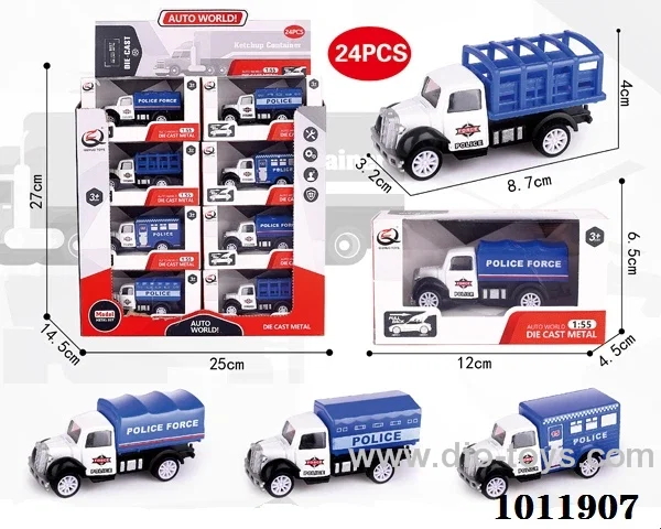 24pcs 1:55 Return alloy car 4 sets mixed loading in Display box