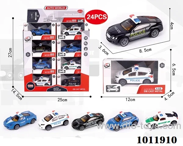 24pcs 1:55 Return alloy car 6 sets mixed loading in Display box