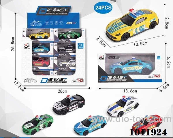 24pcs 1:43 Return alloy car 6 sets mixed loading in Display box