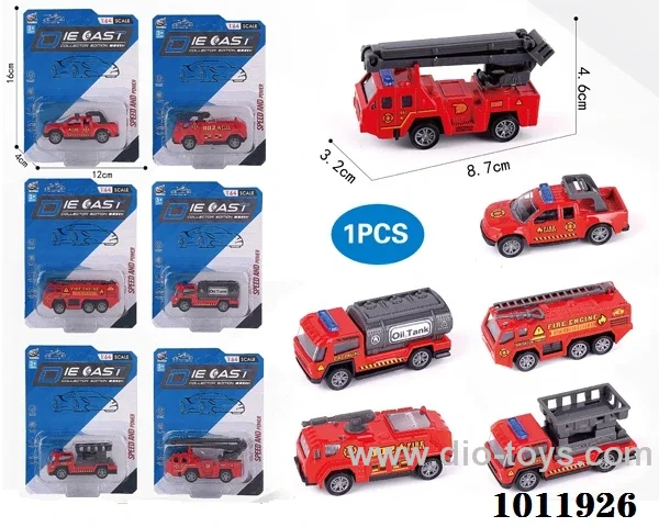 1:64 Return alloy car 6 sets mixed loading in  window box