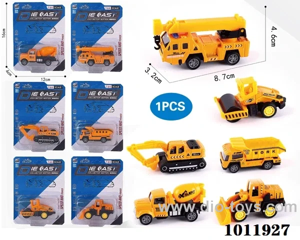 1:64 Return alloy car 6 sets mixed loading in high frequency