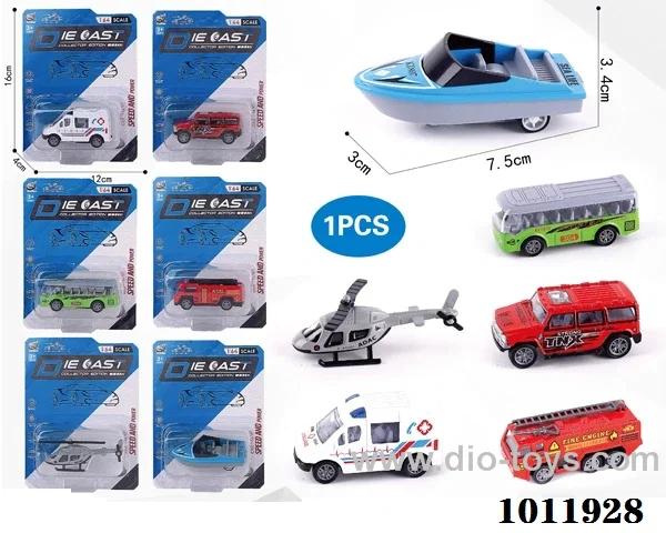 1:64 Return alloy car 6 sets mixed loading in  window box