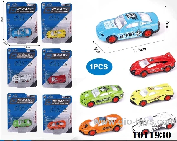 1:64 Return alloy car 6 sets mixed loading in  window box