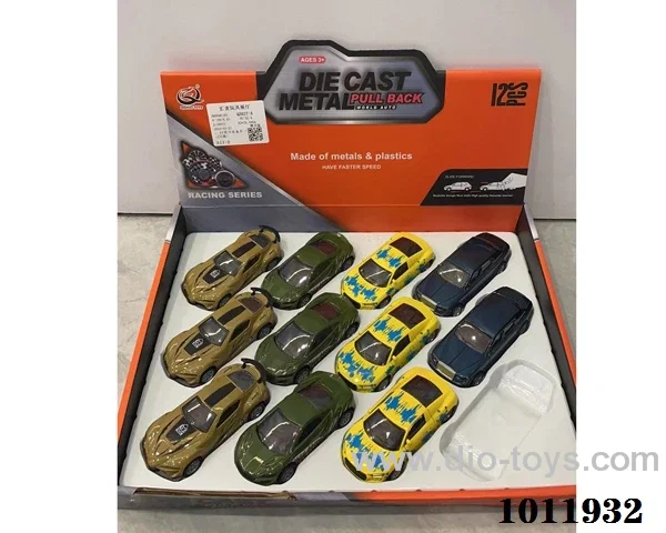 12pcs 1:43 Return alloy car  in Display box