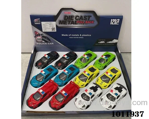 12pcs 1:43 Return alloy car  in Display box