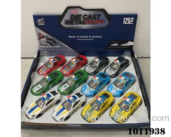 12pcs 1:43 Return alloy car  in Display box