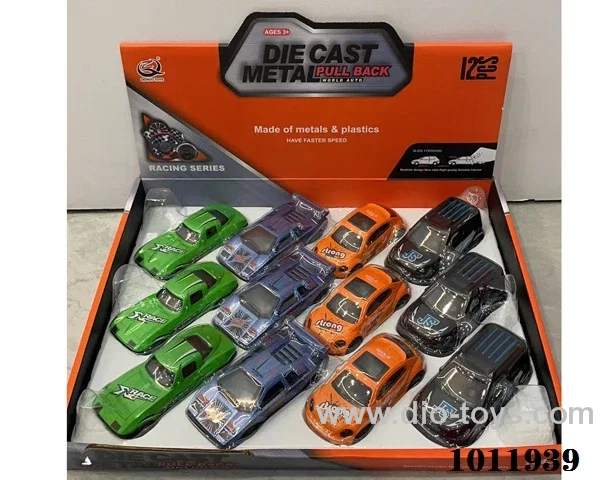 12pcs 1:43 Return alloy car  in Display box