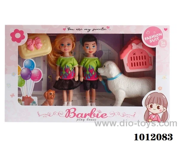 Real body 5 inch doll set  in  window box