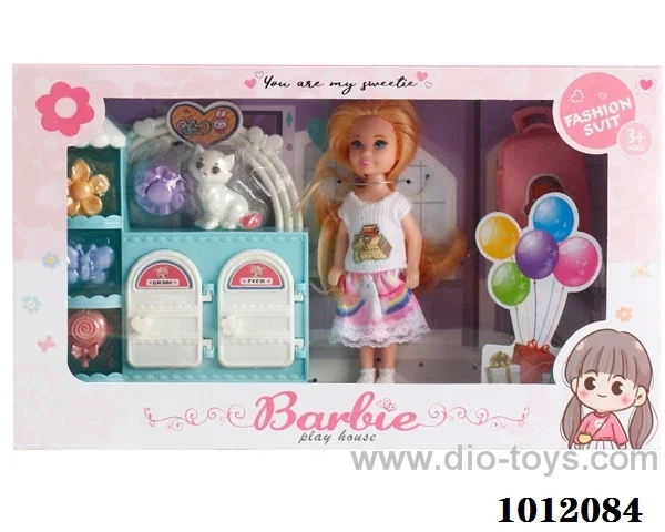 Real body 5 inch doll set  in  window box