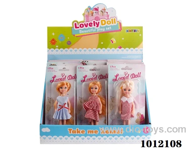 Real body 5 inch doll set 3 sets mixed loading in display box