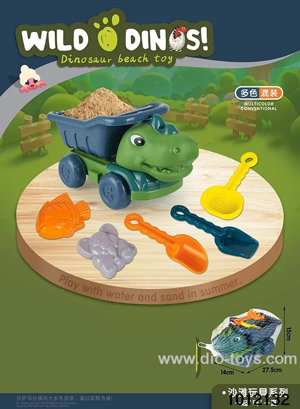6pcs beach toys car （2 colors mix ）in net bag