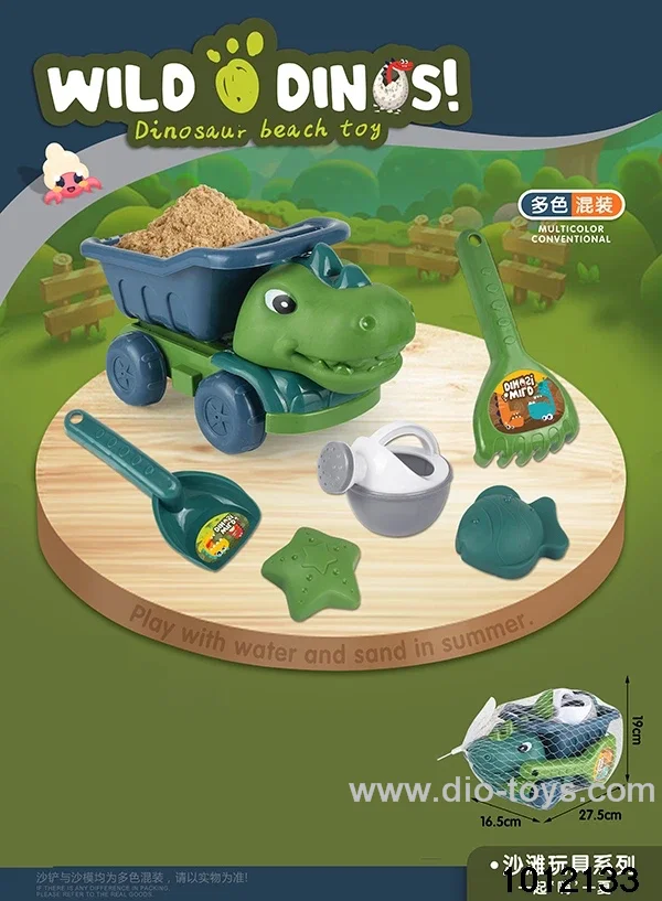 6pcs beach toys car（2 colors mix ）in net bag