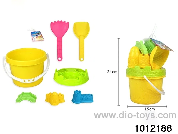 Beach toys in net bag