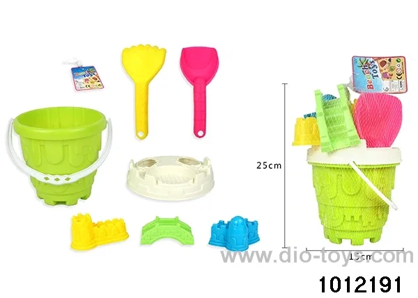 Beach toys in net bag