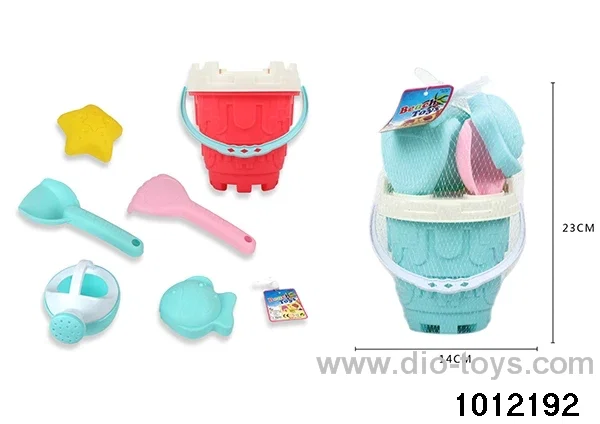 Beach toys in net bag