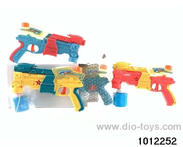2-in-1 water gun+bubble (4-color mixed ) in color box