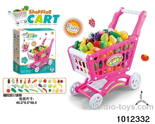 Food shopping cart in color box