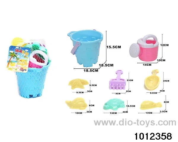 beach toys（8pcs）in Net bag