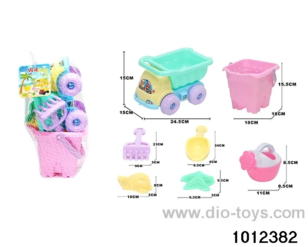 beach toys（7pcs）in Net bag