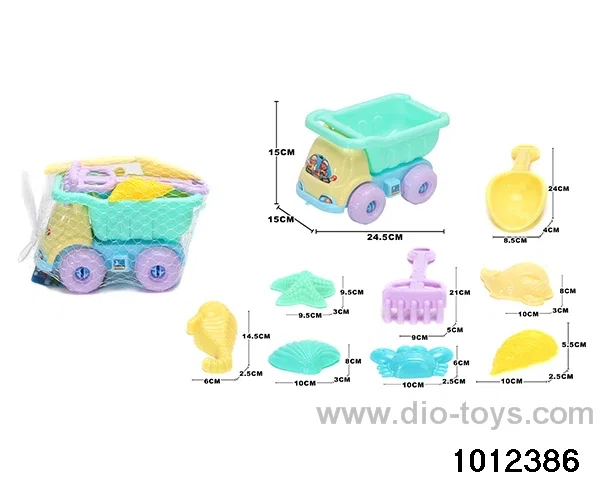 beach toys（9pcs）in Net bag