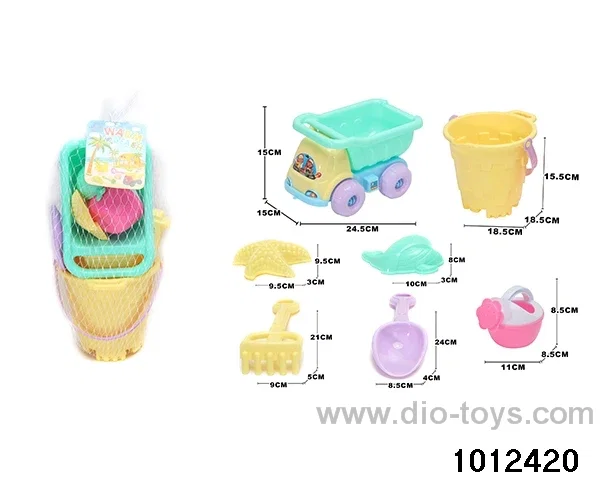 beach toys（7pcs）in Net bag