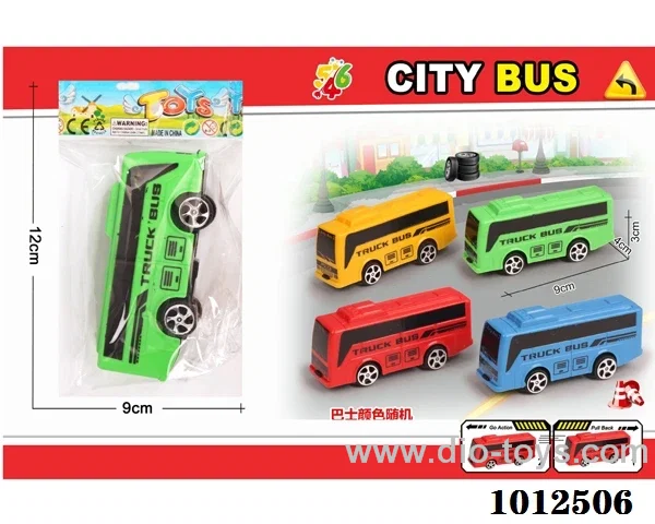 pull back bus 4 color mixed loading in opp bag