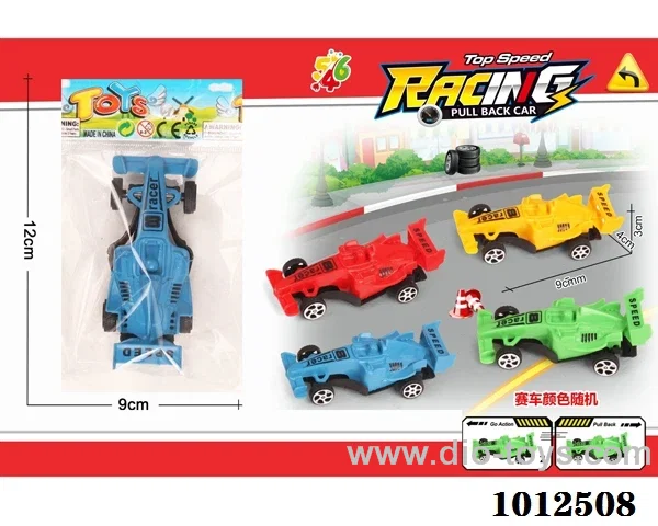 pull back Racing car 4 color mixed loading in opp bag
