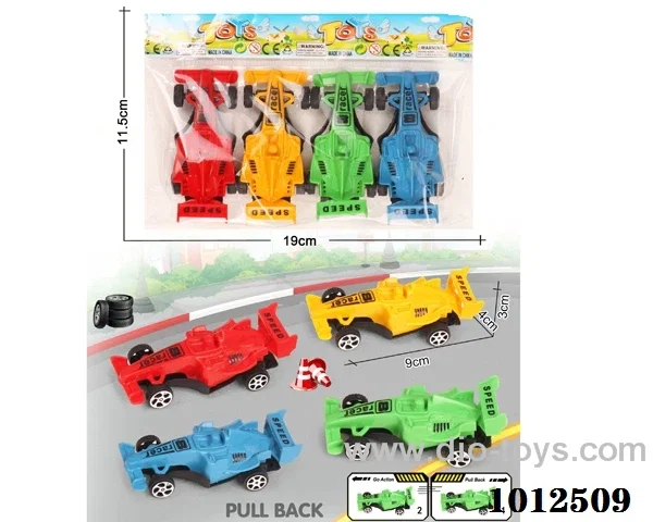 4pcs pull back Racing car 4 color mixed loading in opp bag