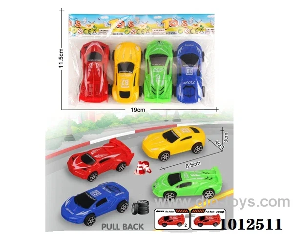 4pcs pull back Racing car 4 sets  mixed loading in opp bag