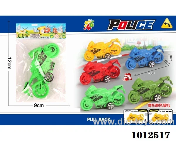 Pull back motorcycle 5 color mixed loading in Opp bag