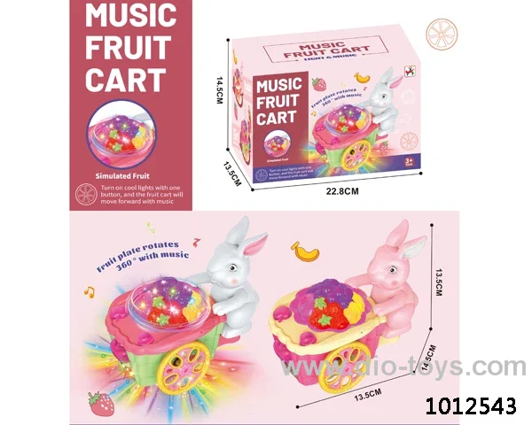 fruit cart with music 2 color mixed loading in color box