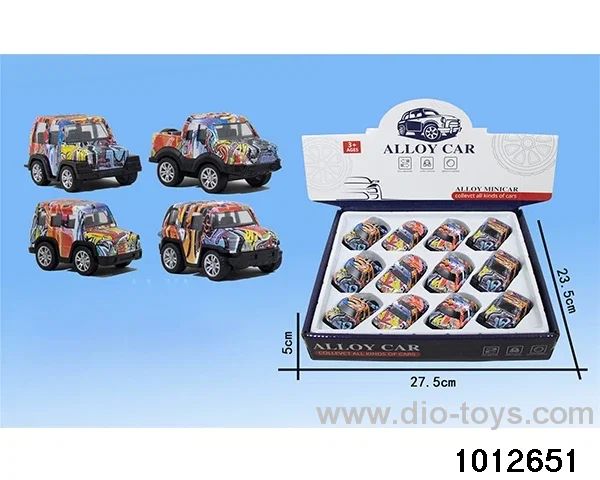Alloy return car (4 mixed) in display box