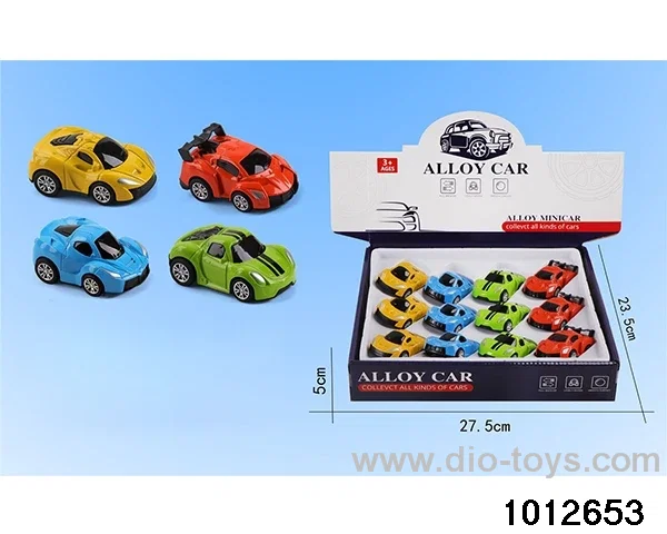 Alloy return car (4 mixed) in display box