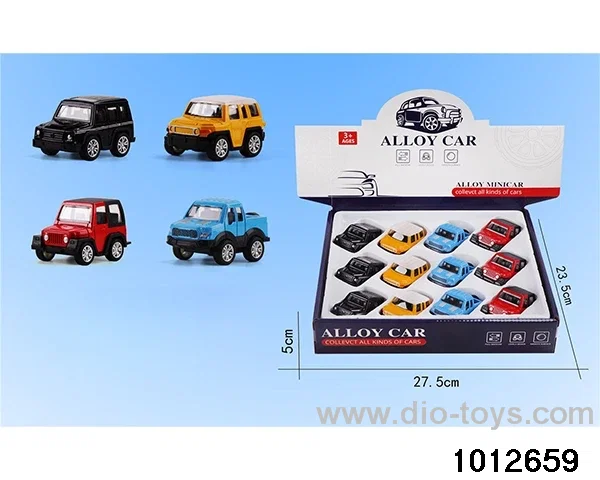 Alloy return car (4 mixed) in display box