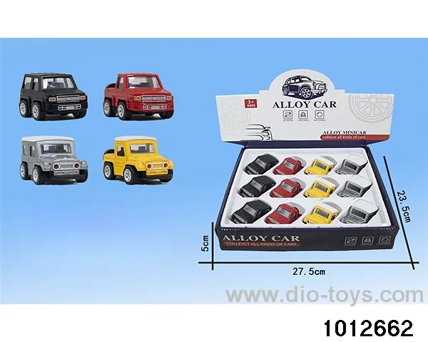 Alloy return car (4 mixed) in display box