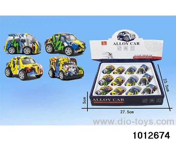Alloy return car (4 mixed) in display box