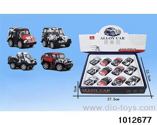 Alloy return car (4 mixed) in display box