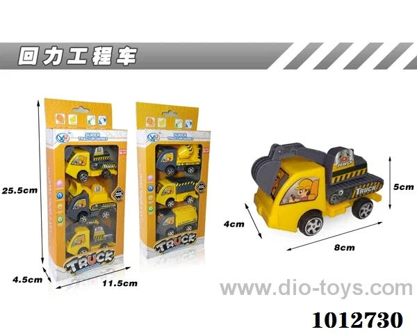 3pcs pull back car in Window box