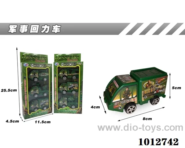 3pcs pull back car in Window box