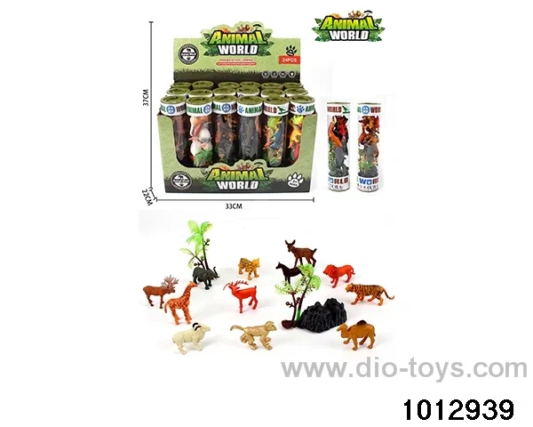 Paint 12 small animals in PVC Tin