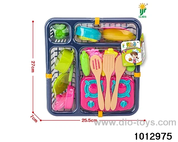 Play house tableware food play house kitchen toys in PVC cover