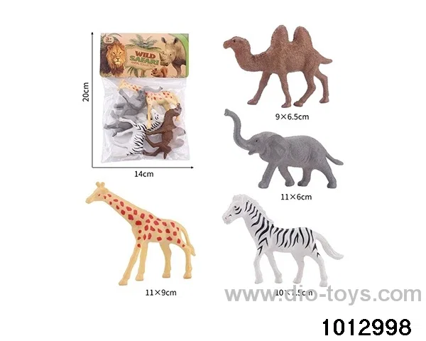 4 5-inch solid animals in poly bag header
