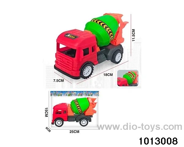 Real color simulation engineering vehicle - mixing truck in opp bag