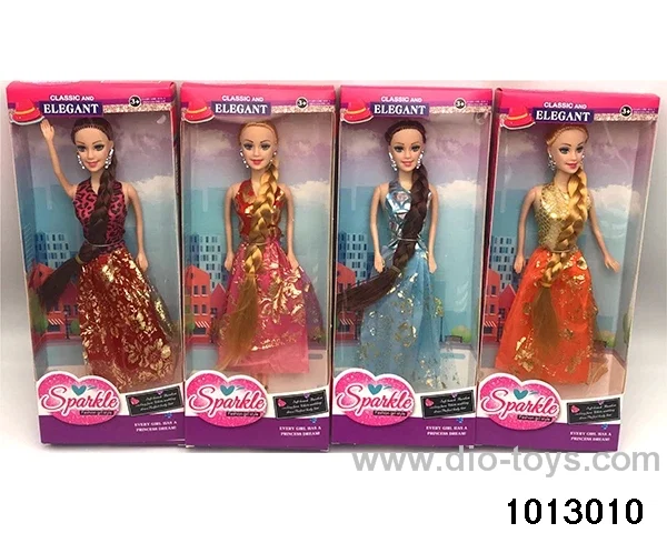 11-inch real Barbie (girl princess play house toy) in window box
