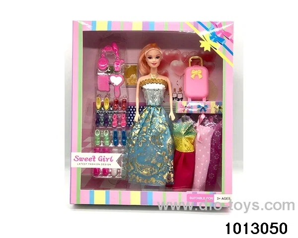 11 inch real Barbie in window box