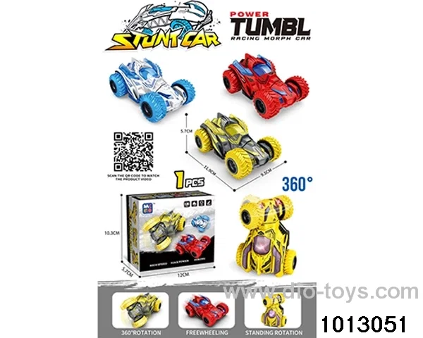 inertial rotating stunt car in color box